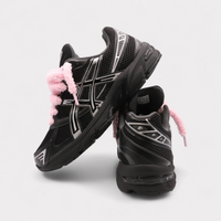 Asics Gel-1130 Black Pure Silver - Fluffy Laces Pink